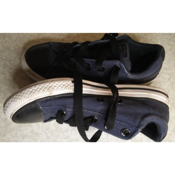 Converse CTAS Big Kids size 2 Blue canvas sneaker shoes - Picture 3 of 6
